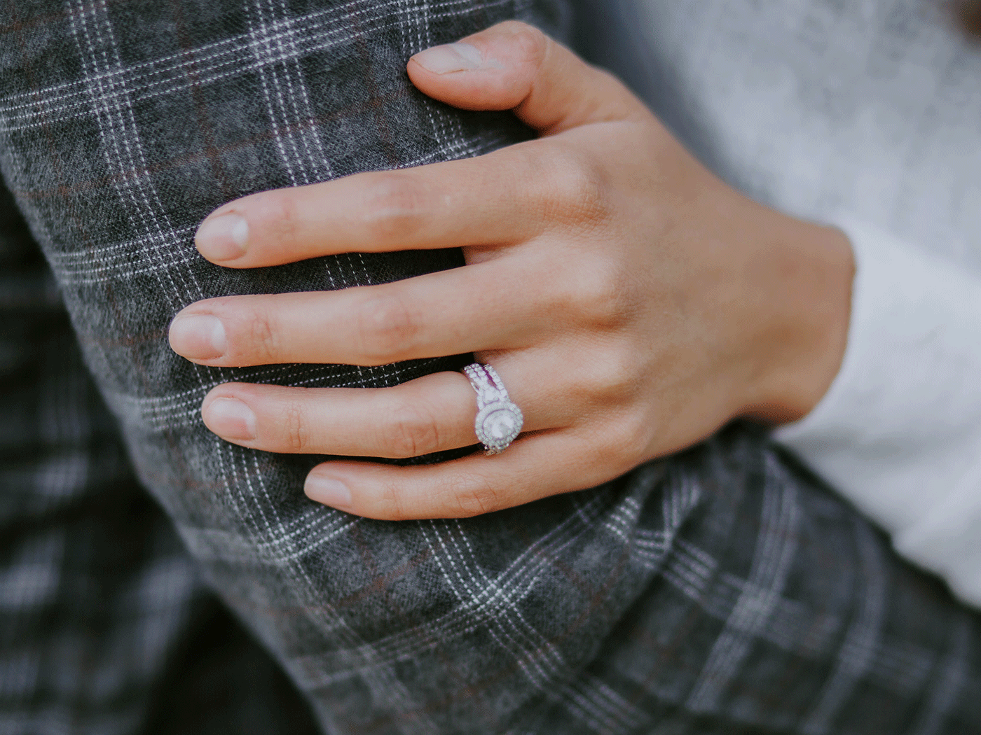 Wedding Halo Diamond Ring.