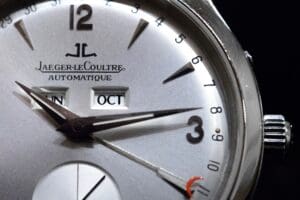 JLC perpetual calendar watch closeup