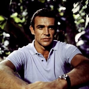 007 James Bond actor, Sean Connery, shown wearing his Rolex Submariner in 1962's Dr. No. 